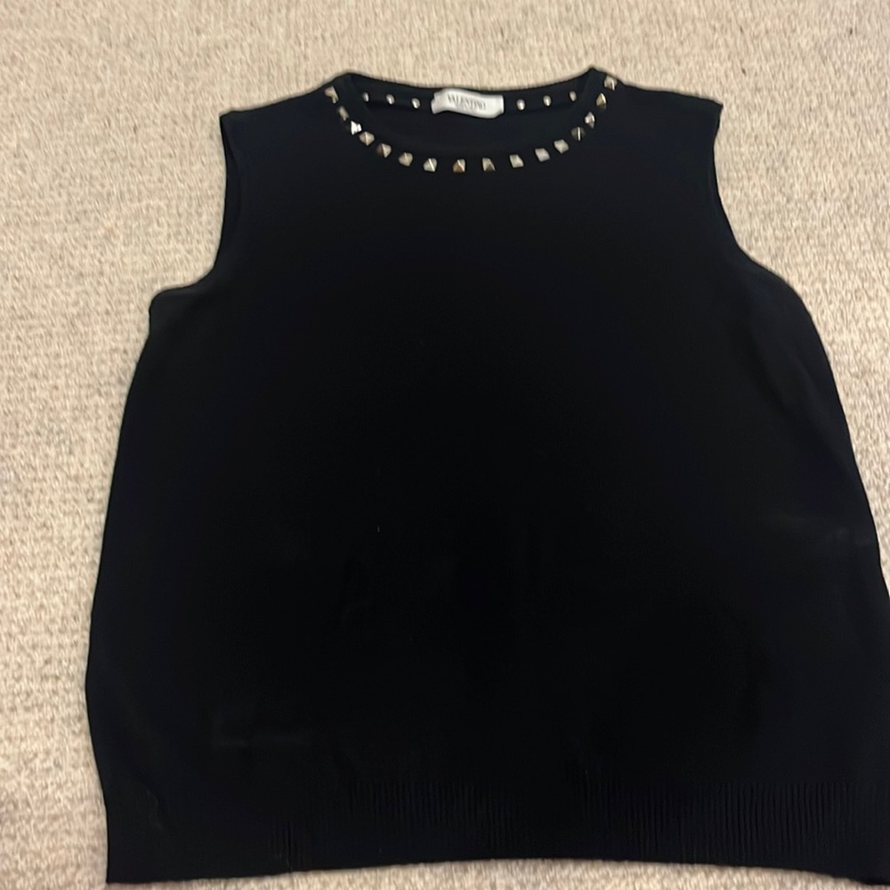 Valentino Rockstud Cashmere Tank